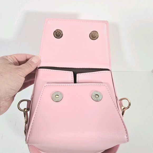 Chinese Take Out Purse Faux Leather Pink Crossbody Thank You Bag - Picture 8 of 12